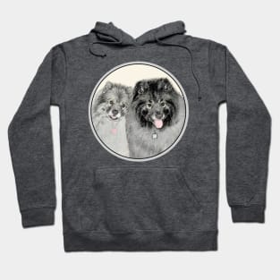 Keeshond Mom and Son Hoodie